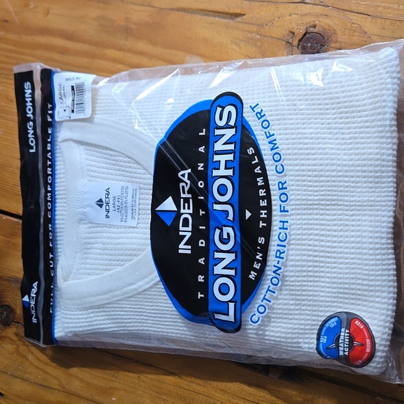 Nwt indera long johns top sz l - Picture 1 of 2
